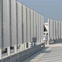 Galvanised steel railing with panelslouveredoutdoor