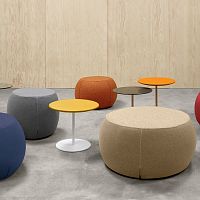 Contemporary pouf PUFFfabricroundsquare