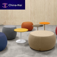 Contemporary pouf PUFFfabricroundsquare