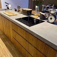 Concrete kitchen worktop kitchengraysquare edge