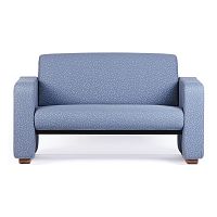 Contemporary sofa ROBERT 3fabricbluewooden base