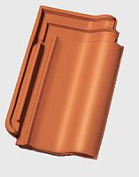 Interlocking roof tile F 15claycolored
