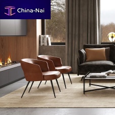Contemporary armchair NUBO 410101leatherbrownby Santiago Sevillano