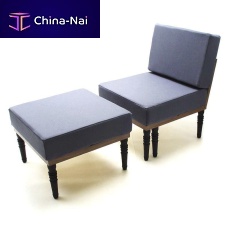 Traditional pouf woolwoodensquare