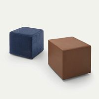 Contemporary pouf CUBO fabricleathersynthetic leather