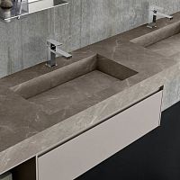 Countertop washbasin COMPOSIZIONE 21ceramicwith counterdouble