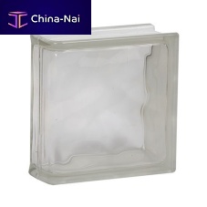 Square glass brick VET02-5004smoothcorrugatedhigh-gloss