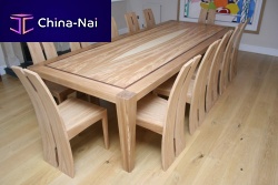 Contemporary dining table MANDORLAoakwalnutash