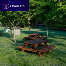 Contemporary picnic table ECO recycled plasticplastic baserectangular