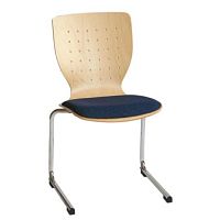 Contemporary chair Elsavaindoorfabricchromed metal base