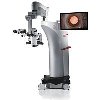 Ophthalmic surgery microscope Proveo 8on casters