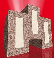 Expanded silicate masonry block BISOROCKET®insulatedfor fire protection