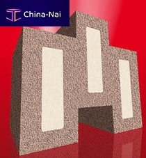 Expanded silicate masonry block BISOROCKET®insulatedfor fire protection