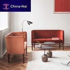 Contemporary sofa MAYOR fabricleathergray