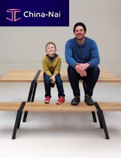 Contemporary bench PI10woodenmetal