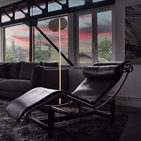 Floor-standing lamp G222NOIRaluminumlacquered steelblown glass