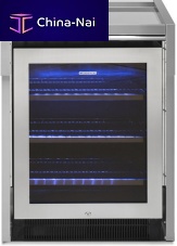 Serving wine cabinet GENESI 70stainless steelglassglazed
