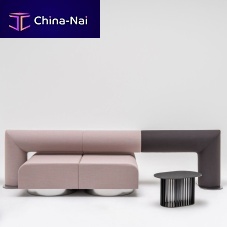 Contemporary bench ROLL fabricmodularupholstered