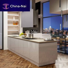 Contemporary kitchen B50laminateislandhandleless