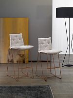Contemporary bar chair SYRMAindoormetalupholstered