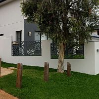 Fence with panels gardensteel