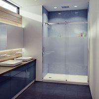 Sliding shower screen FLOW: CPL408Afor alcoves
