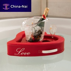 Synthetic leather serving tray FL-TBLE-LB-13homefor wellness centerfor bathtub