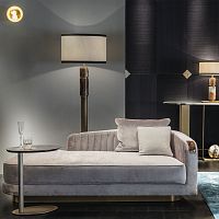 Contemporary daybed REA woodenvelvetwooden base