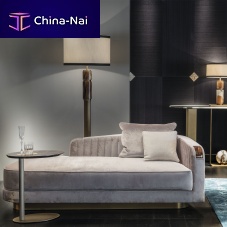 Contemporary daybed REA woodenvelvetwooden base