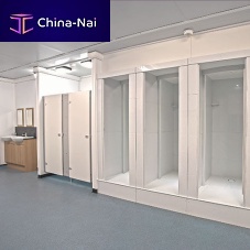 Aluminum shower cubicle with hinged doorrectangularfor public washroom