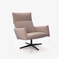 Contemporary armchair CALMA fabricashgray