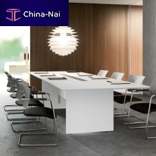 Contemporary conference table QUARANTA5lacquered woodrectangularwith integrated electrical outlet