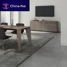Contemporary sideboard VERTIKwoodenwith swing doorson casters