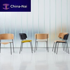 Contemporary chair WAGNERindoorfabricoak