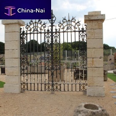 Swing gate wrought ironwire meshhome