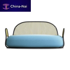 Contemporary sofa CIRCEfabricleatherblue