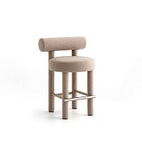 Contemporary bar chair Gropius CS1indoorfabricwooden base