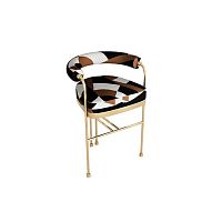 Contemporary bar chair JOANNEindoorvelvetpolished stainless steel base