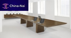 Contemporary boardroom table MESAwoodenrectangularwith storage compartment