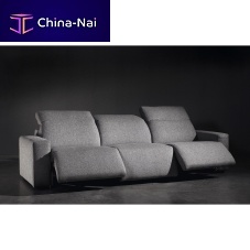 Modular sofa COSMOPOLcontemporaryleathergray