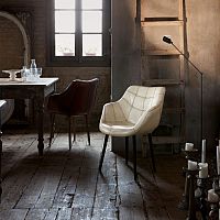 Traditional chair YANKEE indoorsolid woodleather