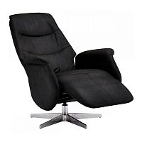 Contemporary relaxing armchair DELTA fabricwoodenmetal