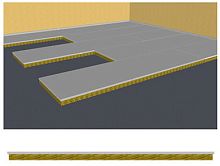 Soundproofing panel CLASS C for ship floorswool