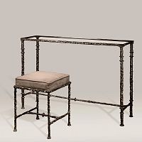 Contemporary stool ROMAfabricbronze baselow height