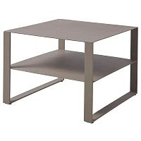 Contemporary side table KONFY | 27aluminumaluminum basesquare