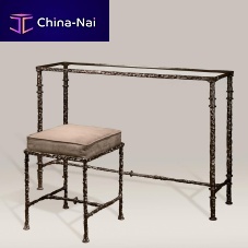 Contemporary stool ROMAfabricbronze baselow height