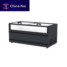 Island refrigerated display case CLS for shopblackwith sliding door