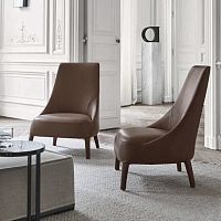 Contemporary armchair Febofabricleathersteel