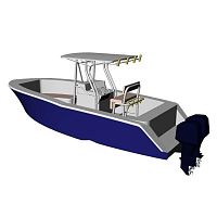 Outboard center console boat P218twin-enginesport-fishing6-person max.