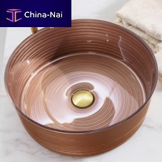 Countertop washbasin Circle resinblown glasshandmade